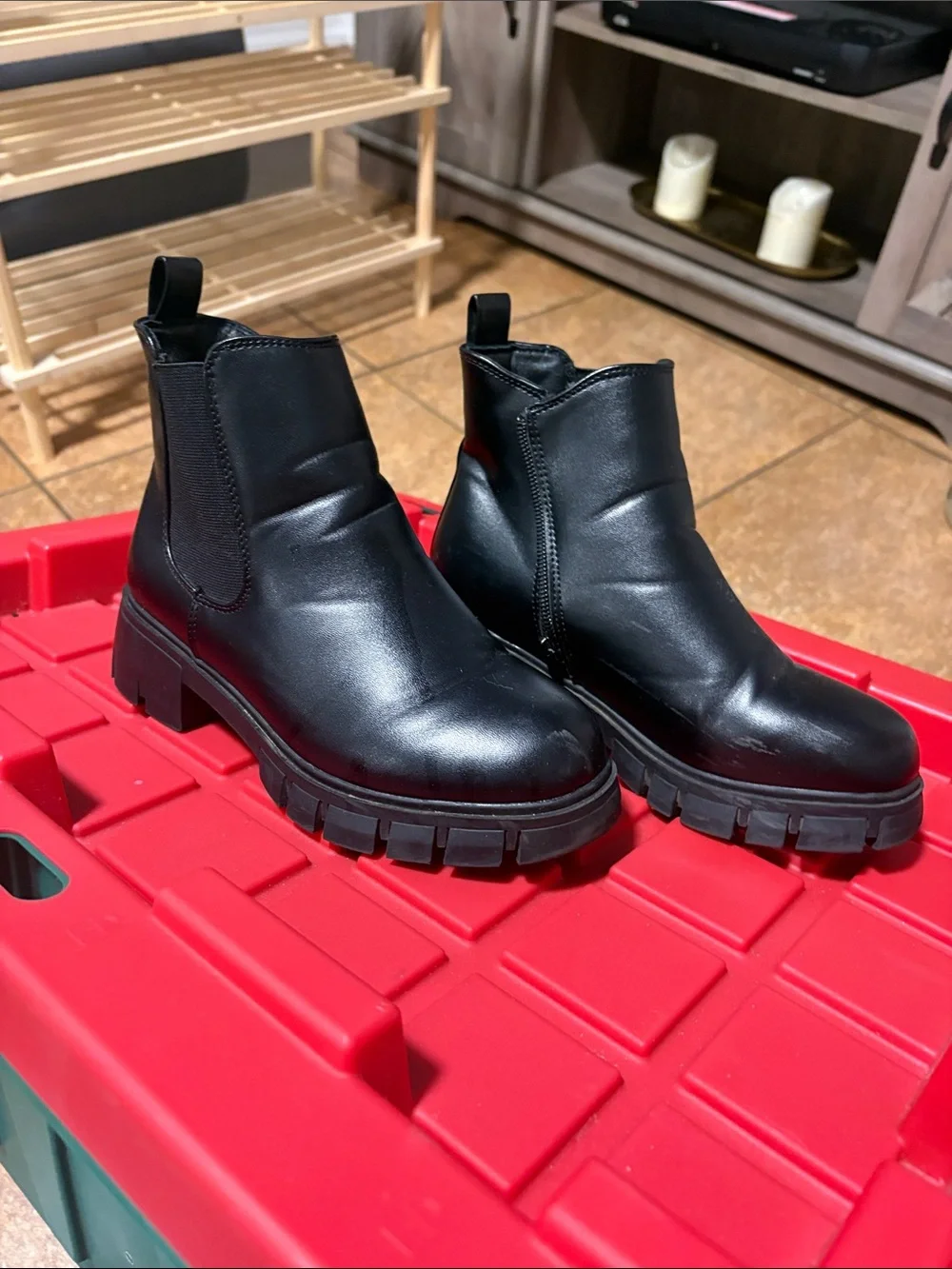 MIA Black Chunky Chelsea Ankle Boots